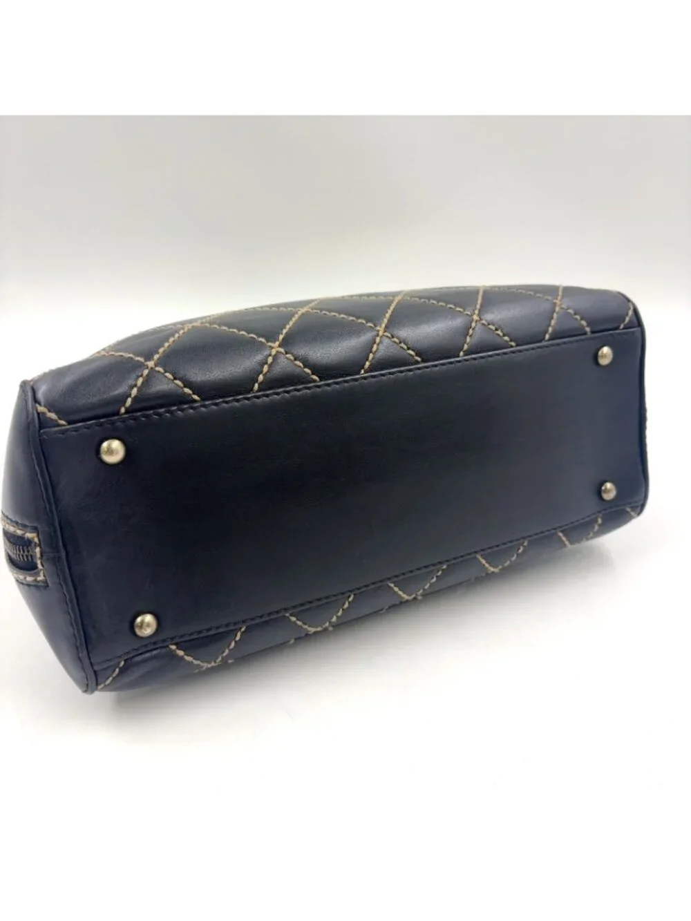 Chanel Wild Stitch Calfskin Black Handbag Gold